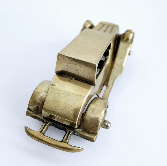 VTG 3D Brass Antique Car Model, vehicle Model, home decor, office decor - Picture 3 of 14